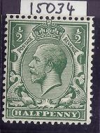 N14(-) ½d Myrtle Green Royal Cypher with Hendon Cert UNMOUNTED MINT MNH