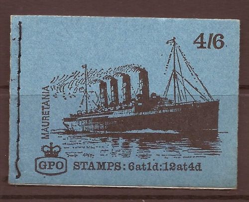 LP54 Ship series 'Mauretania' GPO Booklet complete with all panes - MNH