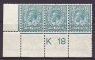 N31(5) 10d Pale Greenish Blue Royal Cypher control K18 perf UNMOUNTED MINT MNH
