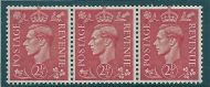 SG Q15ba 2½d Pale Scarlet GVI variety 'Damaged S' Flaw UNMOUNTED MINT