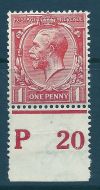 N16(7) 1d Vermilion Royal Cypher Control P20 perf UNMOUNTED MINT