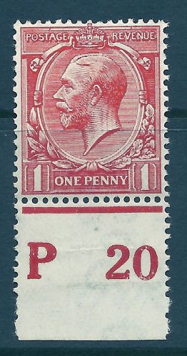 N16(7) 1d Vermilion Royal Cypher Control P20 perf UNMOUNTED MINT