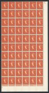 ½d Wilding Blue Phosphor on Cream Full Sheet - Cyl 1 No Dot UNMOUNTED MINT