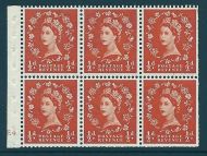 SB1 ½d Wilding (error) Cyl E4 Dot pane perf type I UNMOUNTED MNT MNH