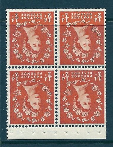 SB5a ½d x 4 Wilding booklet pane perf type AP UNMOUNTED MNT MNH