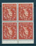 SB5a ½d x 4 Wilding booklet pane perf type P UNMOUNTED MNT MNH