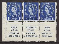 SB29 Wilding booklet Se-tenant pane cylinder F6T Dot UNMOUNTED MNT MNH