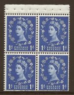 SB34 1d Crowns left Wilding booklet pane perf type AP UNMOUNTED MNT MNH