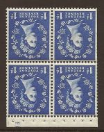 SB34 1d Crowns left Wilding booklet pane perf type I Cyl F12 UNMOUNTED MNT