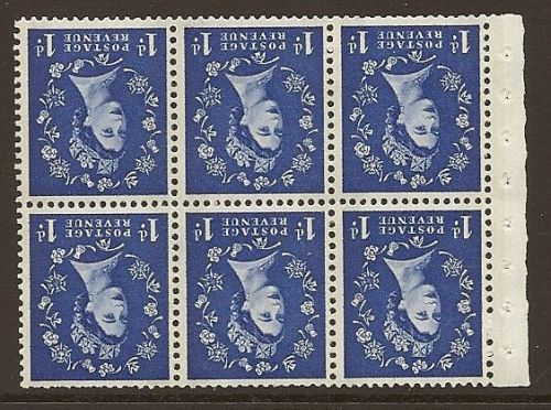 SB40a Wilding booklet pane Green phos perf type I UNMOUNTED MNT MNH