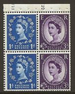 SB55 Wilding booklet pane 9.5mm Phos S W leftCyl F13 K22 UNMOUNTED MNT MNH