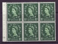 SB59 Wilding booklet pane Tudor perf type I Cyl G6 No Dot UNMOUNTED MNT MNH