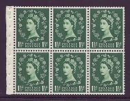 SB62 Wilding booklet pane Edward perf type I UNMOUNTED MNT MNH