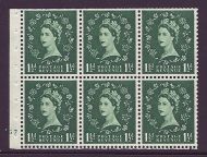 SB62 Wilding booklet pane Edward perf type I Cyl G7 No Dot UNMOUNTED MNT MNH