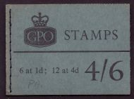 sg L63p 4 6 Wildings Violet 8mm GPO booklet with all panes MNH