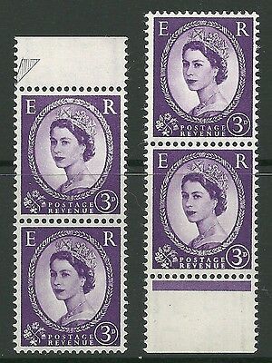 S69 3d Wilding Edward Crown with variety - thickening letters UNMOUNTED MINT