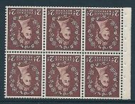 SB78a Wilding booklet pane Edward perf type Ie top UNMOUNTED MNT