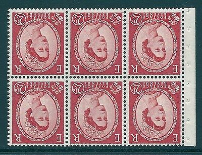 SB81a Wilding booklet pane Edward Crown perf type I UNMOUNTED MNT MNH