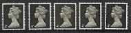 Sg 732 4d Machin PVA 1CB all with Doctor Blade Flaws UNMOUNTED MINT MNH