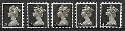 Sg 732 4d Machin PVA 1CB all with Doctor Blade Flaws UNMOUNTED MINT MNH