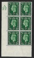 Sg 462 ½d Green Dark colours A37 3 Dot Perf 5(E I) block 6 UNMOUNTED MINT