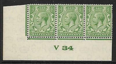 ½d Green Block Cypher Control V34 imperf UNMOUNTED MINT MNH