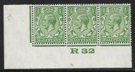 ½d Green Block Cypher Control R32 imperf UNMOUNTED MINT