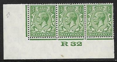 ½d Green Block Cypher Control R32 imperf UNMOUNTED MINT
