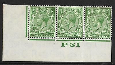 ½d Green Block Cypher Control P31 imperf UNMOUNTED MINT