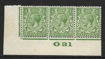 ½d Green Block Cypher Control O31 imperf UNMOUNTED MINT