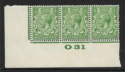 ½d Green Block Cypher Control O31 imperf UNMOUNTED MINT MNH