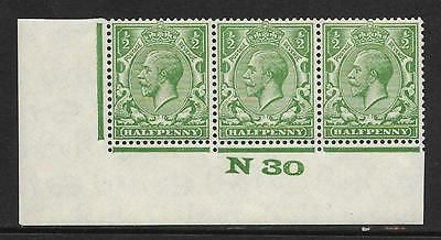 ½d Green Block Cypher Control N30 imperf UNMOUNTED MINT MNH