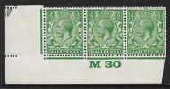 ½d Green Block Cypher Control M30 imperf UNMOUNTED MINT
