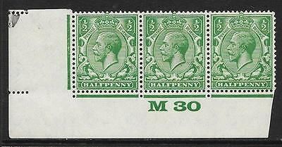 ½d Green Block Cypher Control M30 imperf UNMOUNTED MINT