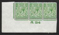 ½d Green Block Cypher Control A24 imperf UNMOUNTED MINT MNH