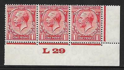 1d Scarlet Block Cypher Control L29 imperf MOUNTED MINT margin only