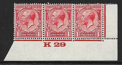 1d Scarlet Block Cypher Control K29 imperf UMOUNTED MINT MNH