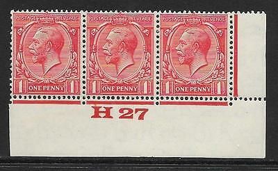 1d Scarlet Block Cypher Control H27 imperf UNMOUNTED MINT MNH
