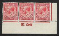 1d Scarlet Block Cypher Control E26 imperf UNMOUNTED MINT MNH