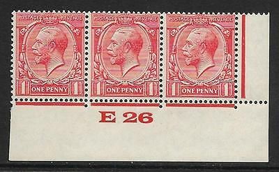 1d Scarlet Block Cypher Control E26 imperf UNMOUNTED MINT MNH