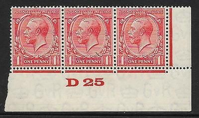 1d Scarlet Block Cypher Control D25 imperf UNMOUNTED MINT MNH