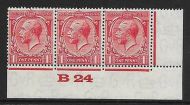 1d Scarlet Block Cypher Control B24 imperf UNMOUNTED MINT MNH
