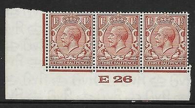 1½d Brown Block Cypher Control E26 imperf UNMOUNTED MINT MNH