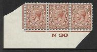 1½d Brown Block Cypher Control M30 imperf UNMOUNTED MINT