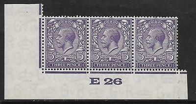 Spec N38(4) 3d Deep Violet Block Cypher Control E26 imperf MOUNTED MINT