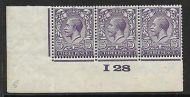 Spec N38(3) 3d Pale Dull Reddish Violet Block Cypher Control I28 UNMOUNTED MINT