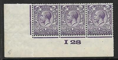 Spec N38(3) 3d Pale Dull Reddish Violet Block Cypher Control I28 UNMOUNTED MINT