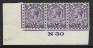 Spec N38(4) 3d Deep Violet Block Cypher Control N30 lightly MOUNTED MINT