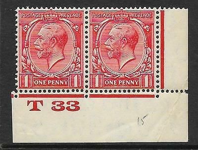 1d Scarlet Block Cypher Control T33 UNMOUNTED MINT MNH
