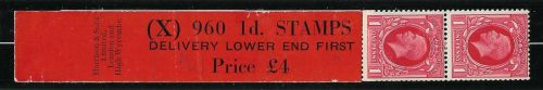 1d Photogravure Coil Leader - with two stamps attached (X 960) UNMOUNTED MINT